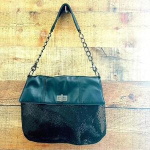 NWOT Whiting & Davis Large Mesh Black Shoulder Bag